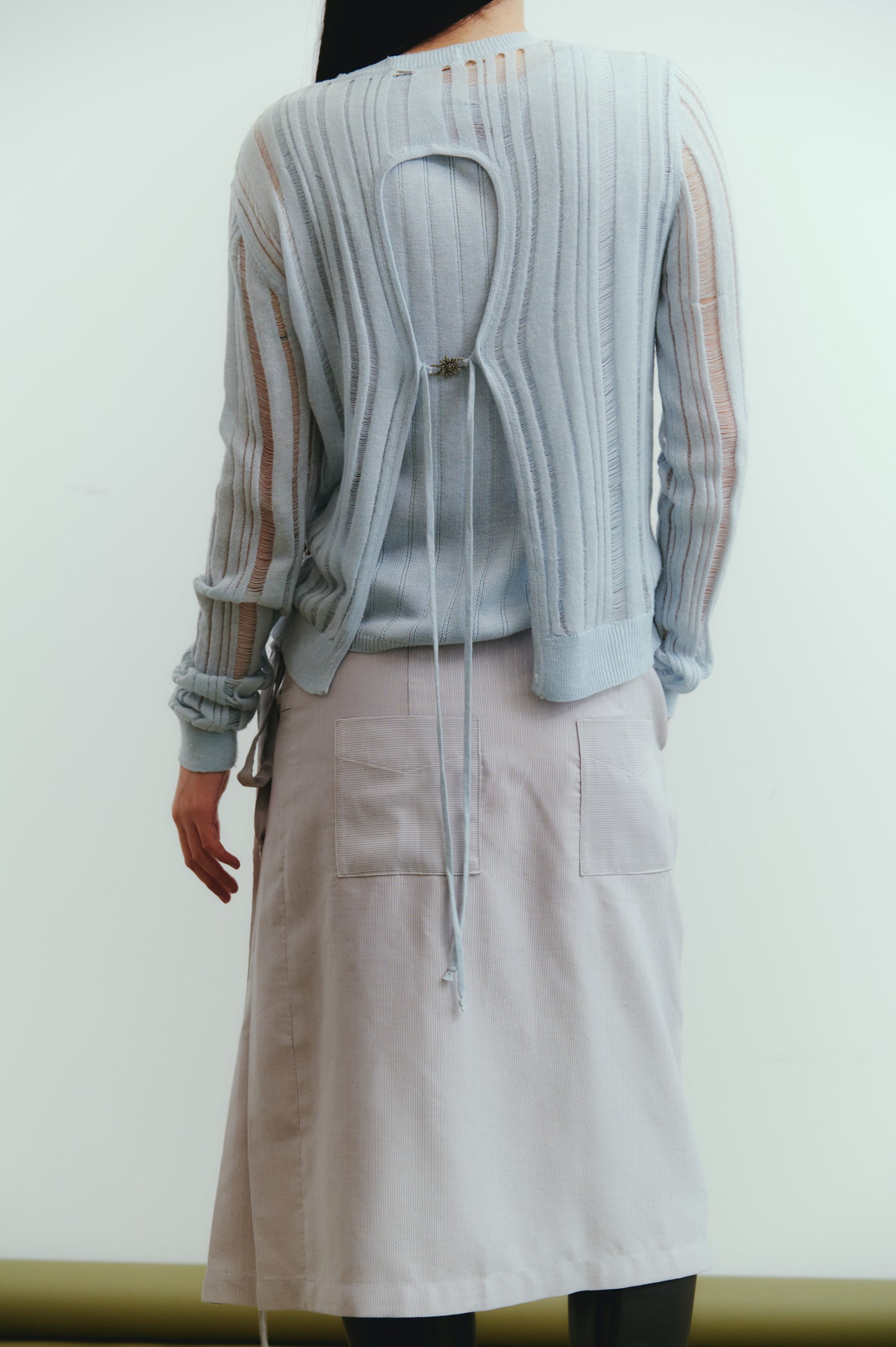 Pleated apron skirt